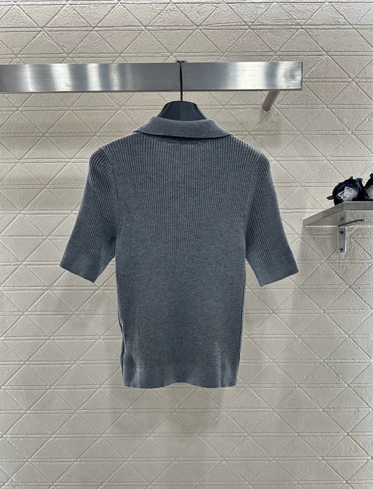 Mi 25 Lapel knitted top