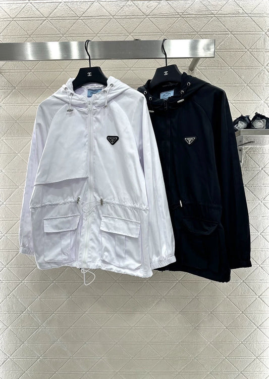 2025 Hooded drawstring jacket