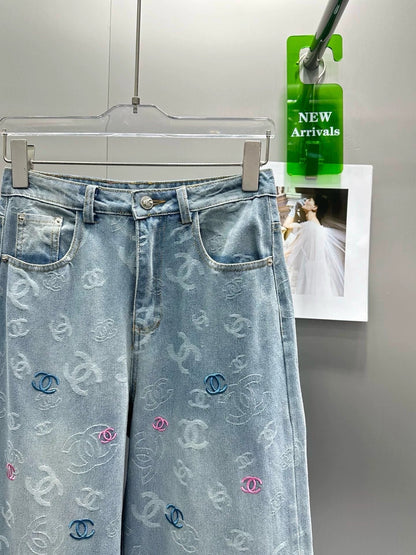 25 Summer new design jacquard jeans