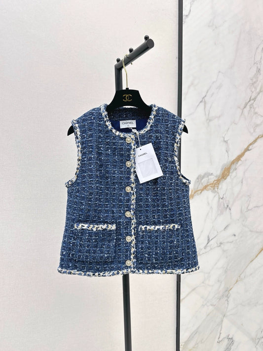 25fw Rough woolen woven vest