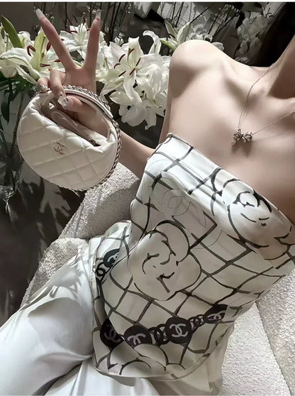C 25 Camellia Scarf（pink/white）