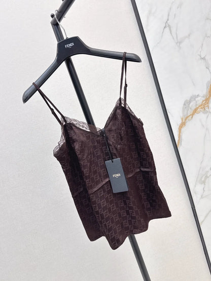 25 Jacquard lace camisole half skirt set