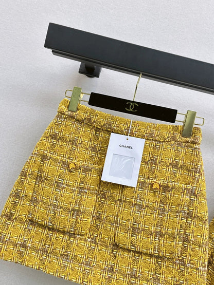 25fw Weaving A-line skirt