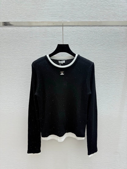 25fw Color blocked knitted sweater