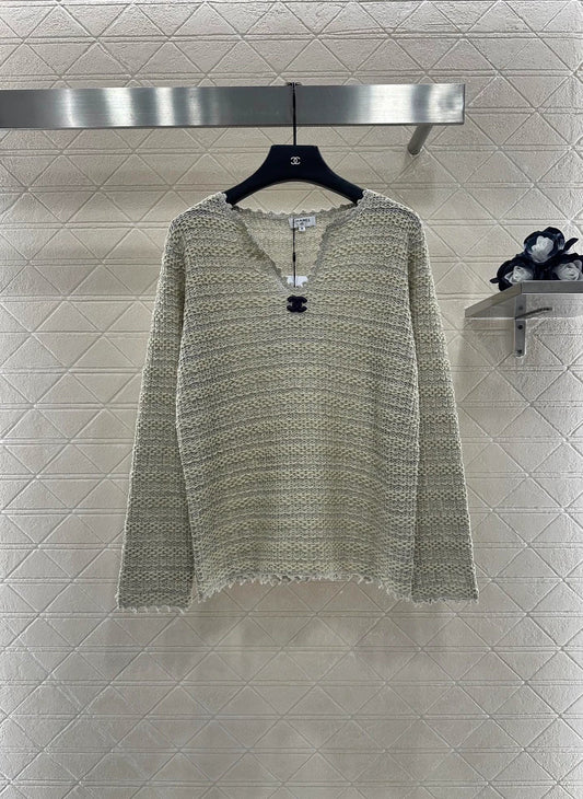 C 25 Horizontal striped knitted long sleeves