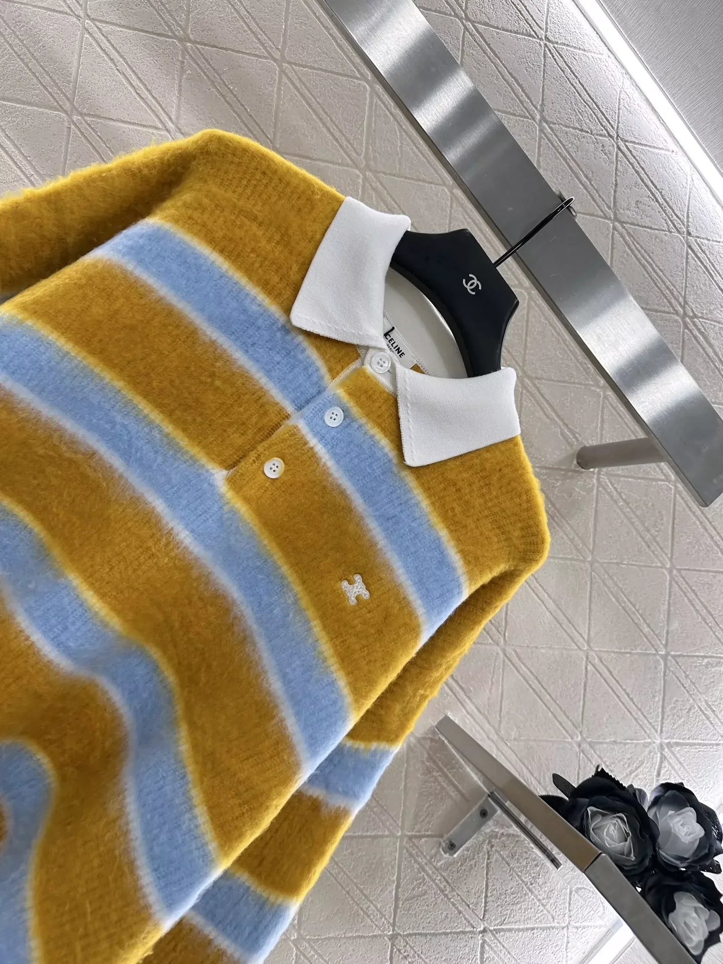 25fw New Striped Polo Sweater