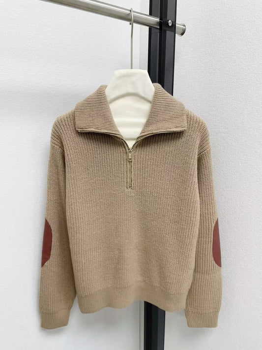 25fw Half zipper knitted sweater