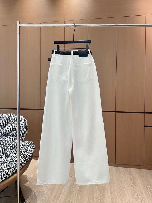 25fw Camellia diamond patterned jeans