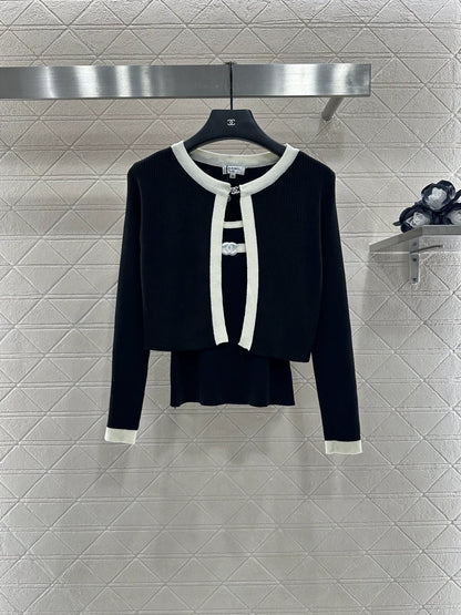 25fw Strap knit cardigan