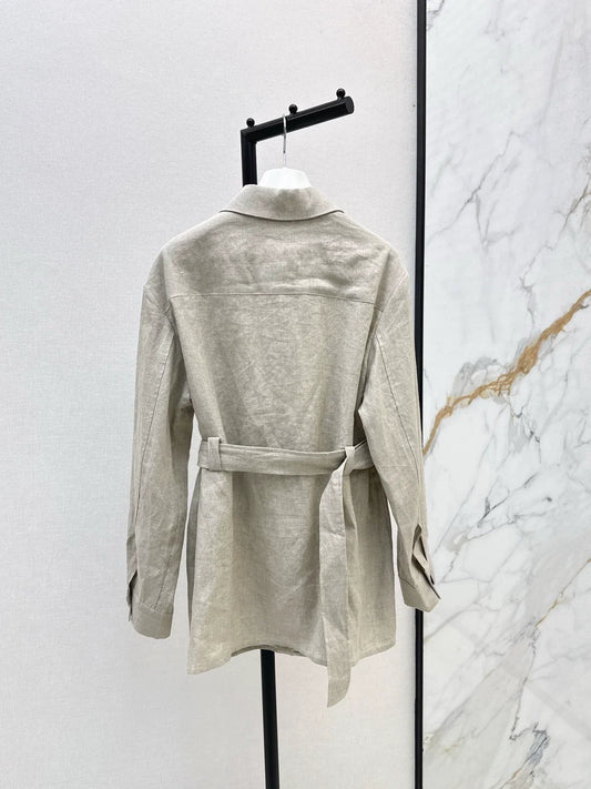 25fw Belt decoration silhouette shirt