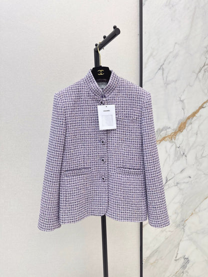 25 Weaving plaid jacket