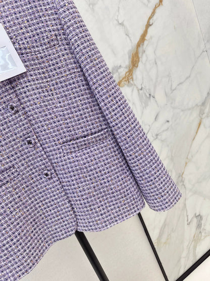 25 Weaving plaid jacket