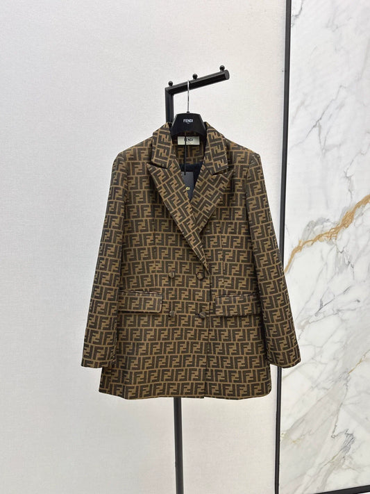 25fw Letter jacquard lapel suit jacket
