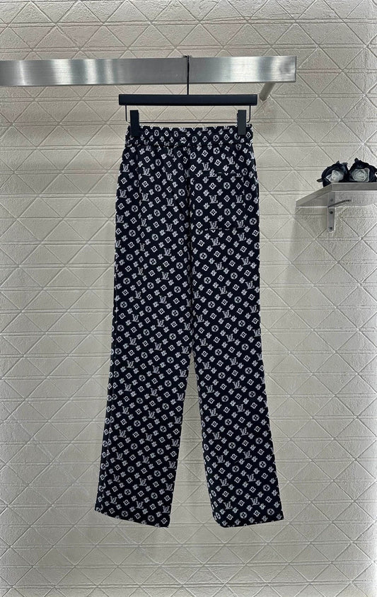 25fw Jacquard straight leg pants