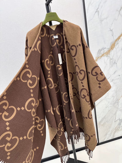 25fw Double sided wearable cape shawl jacket