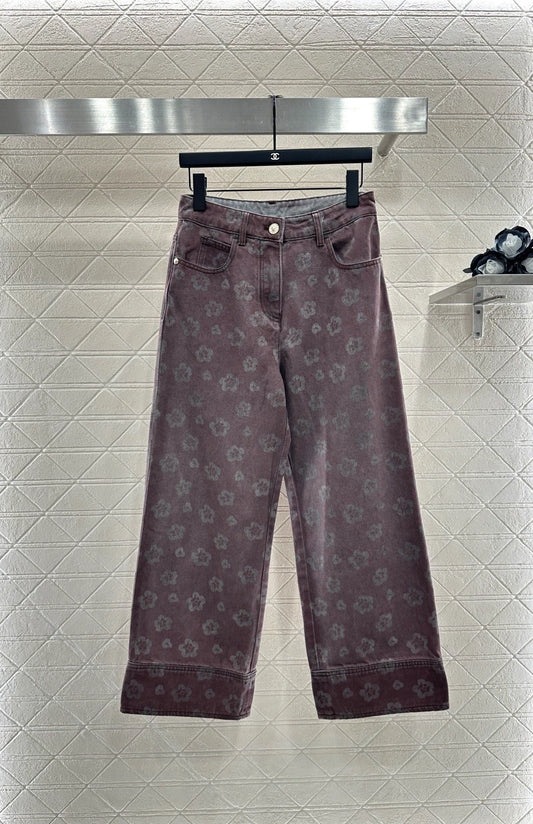25fw Straight laser denim pants