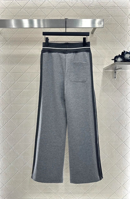 25fw Drawstring webbing wide leg pants