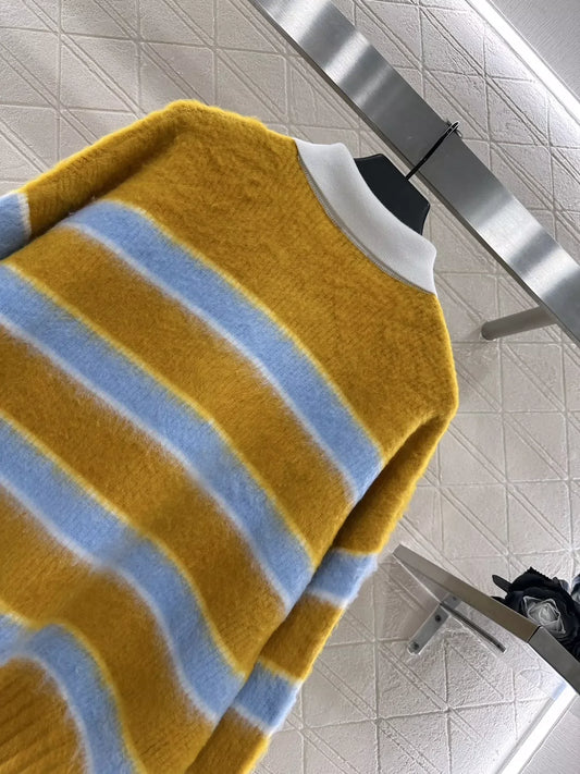 25fw New Striped Polo Sweater