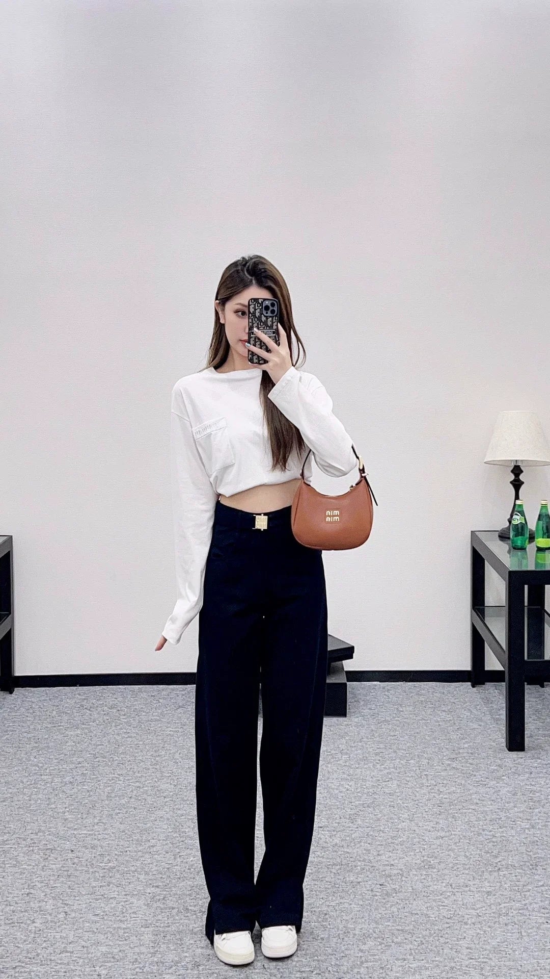 Mi 25 Belted casual wide-leg trousers