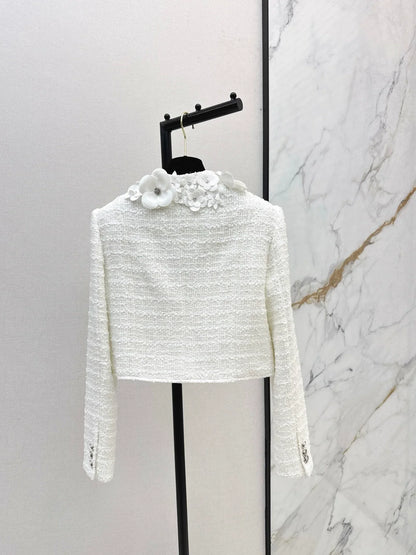 25fw 3D flower decoration short jacket