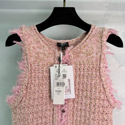 2025 fringed knitted vest