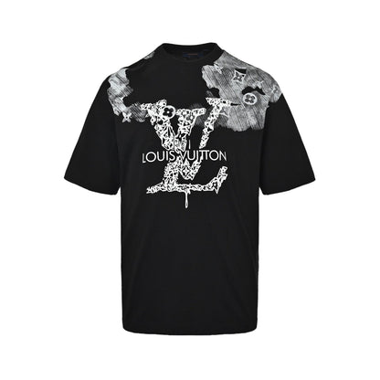 25ss Ink-dyed letter print short sleeves