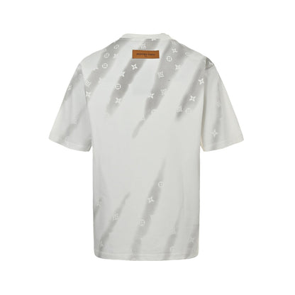 25ss Fully printed old flower splash ink rendering printed short sleeves