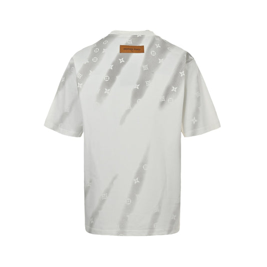25ss Fully printed old flower splash ink rendering printed short sleeves