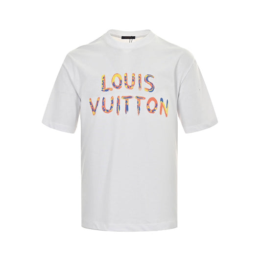 Hand-painted spoof sunflower print short sleeves