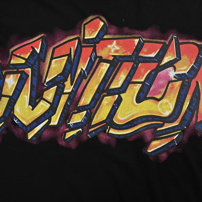 comic cartoon flame letter print short sleeves
