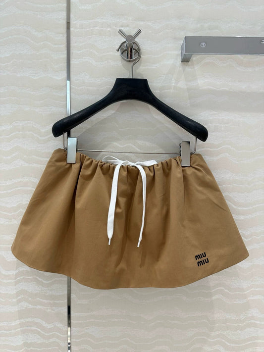 Double-layer flower bud puffy miniskirt