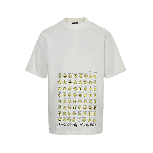 emoticon print short sleeves