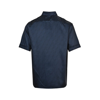 25ss full width FF jacquard dark pattern set short sleeved shirt