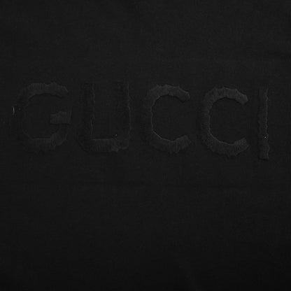 Dark pattern embroidered letter short sleeves