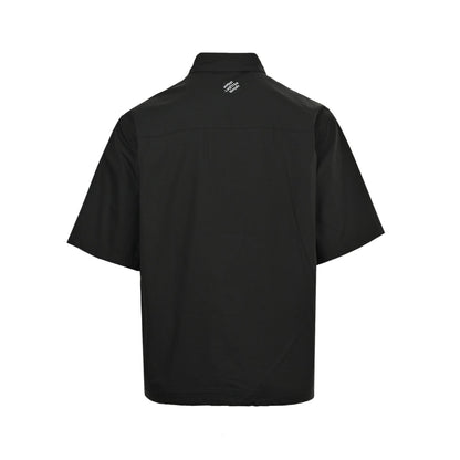 25ss floral hollow embroidery short sleeved shirt
