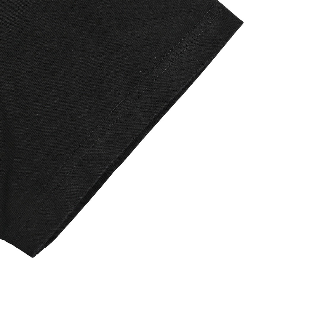 25SS Washed letter embroidered round neck short sleeves
