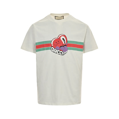 Love tongue foam printed short sleeves
