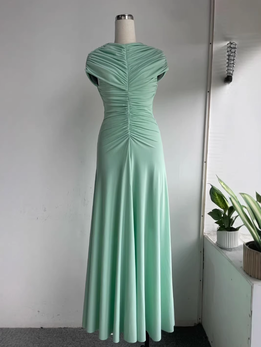Wrinkle temperament long dress