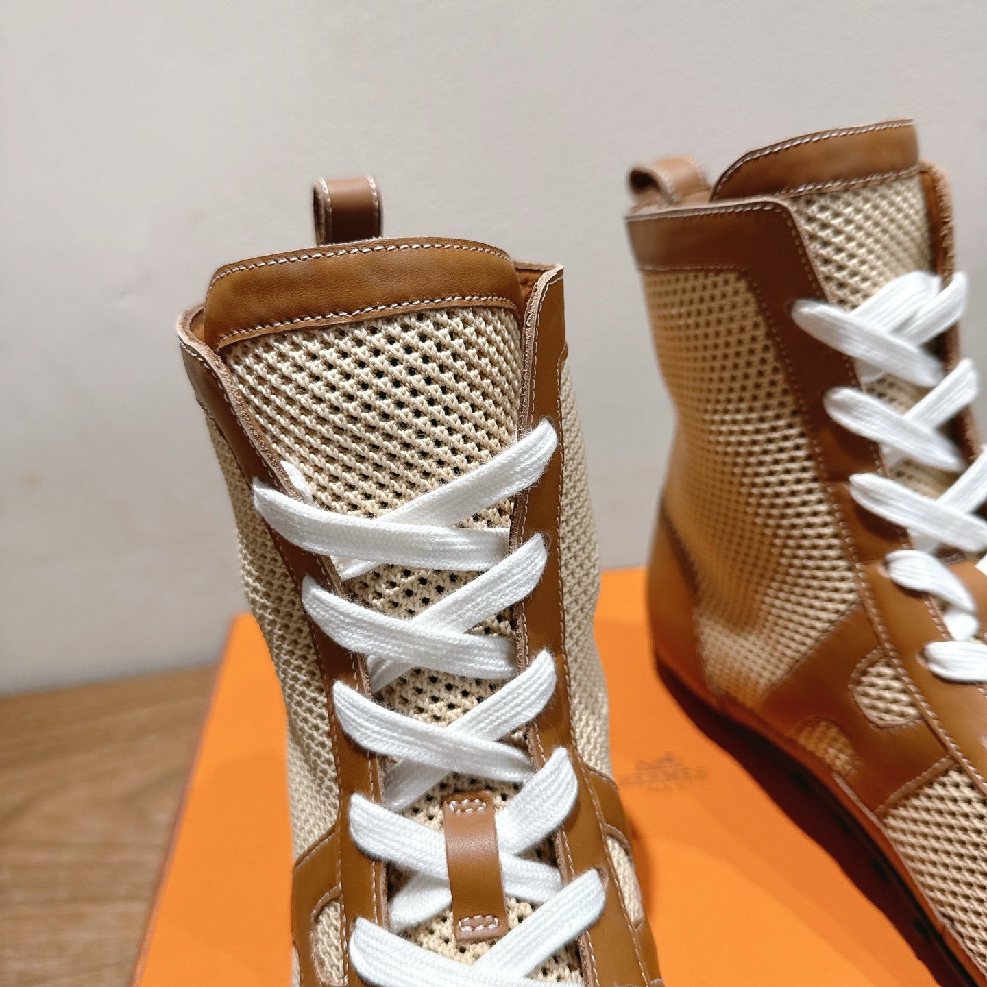 HM 25 Kiatsu Sneaker Brown Mesh Calfskin 329538