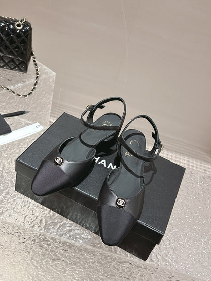 slingbacks 45 black lambskin grosgrain