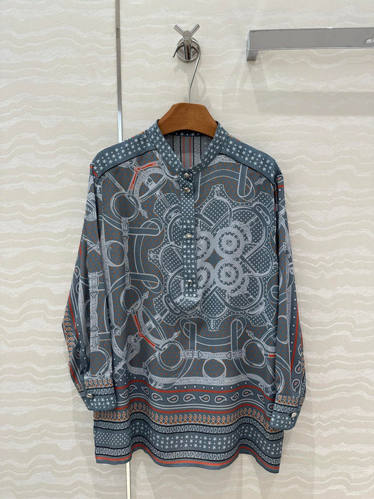 h 25ss silk buttons shirt