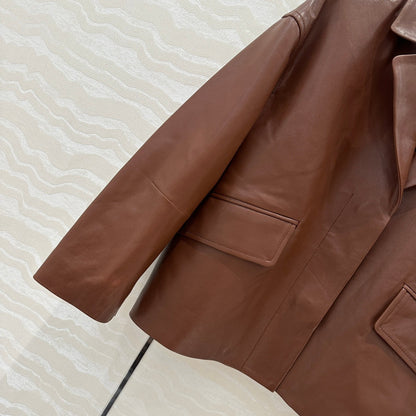 bru 24fw leather jacket