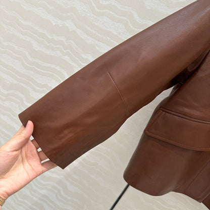 bru 24fw leather jacket