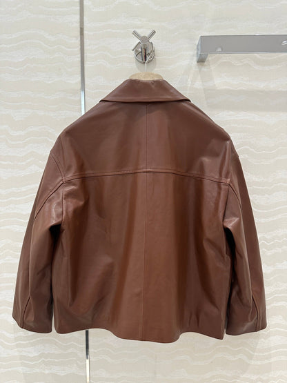 bru 24fw leather jacket