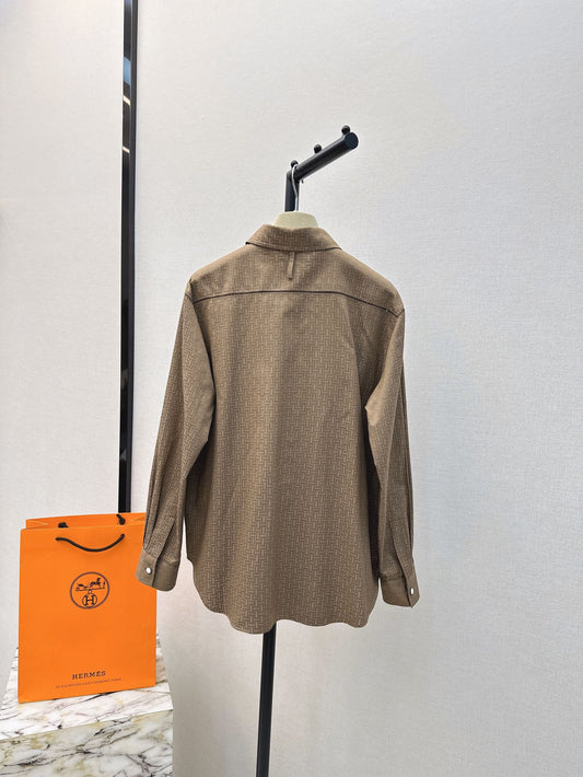 h 25ss jacquard buttons shirt