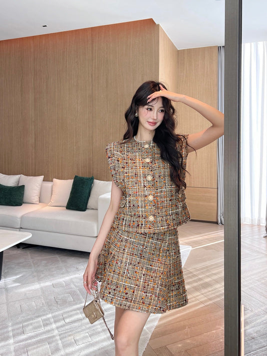 Ch 25ss vest skirt set