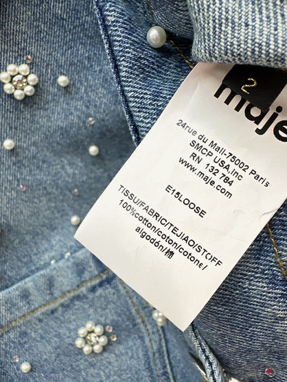 ma 25ss beaded denim jacket