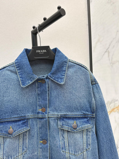 P 25ss crop denim jacket
