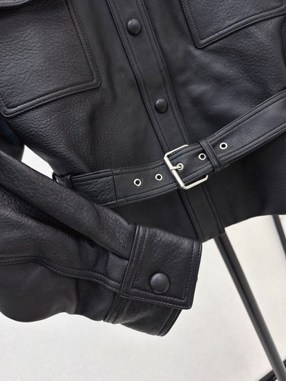Sa 25ss leather jacket