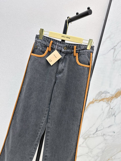 M 25ss embroidered jeans